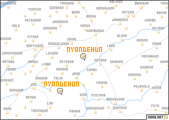 map of Nyandehun