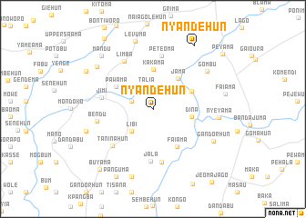 map of Nyandehun