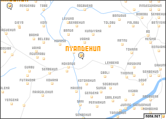 map of Nyandehun