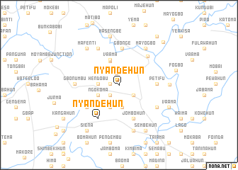 map of Nyandehun
