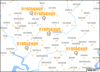 map of Nyandehun