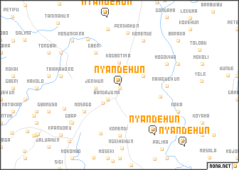 map of Nyandehun