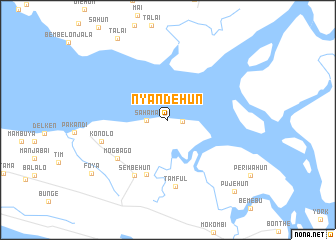 map of Nyandehun