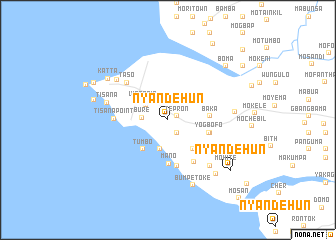 map of Nyandehun