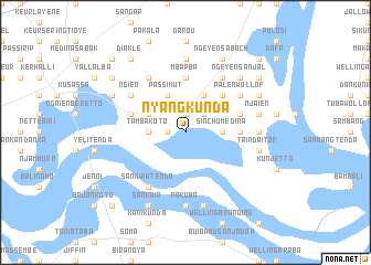 map of NʼYang Kunda