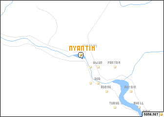 map of Nyantim