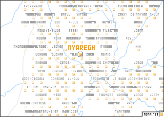 map of Nyaregh