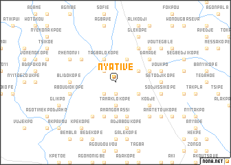 map of Nyativé