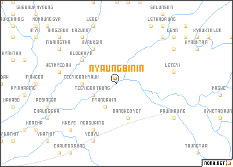 map of Nyaungbin-in