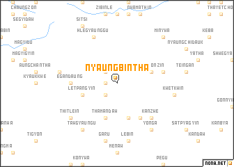 map of Nyaungbintha