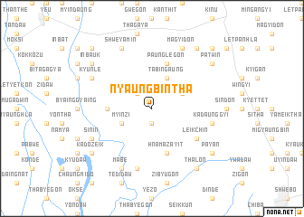 map of Nyaungbintha