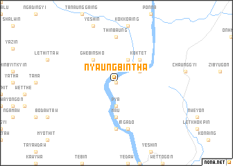 map of Nyaungbintha