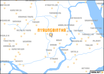 map of Nyaungbintha