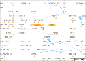 map of Nyaungbinzauk