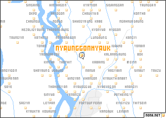 map of Nyaunggon Myauk