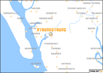 map of Nyaunggyaung