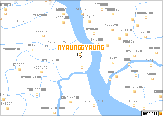 map of Nyaunggyaung