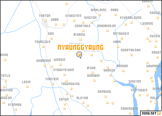 map of Nyaunggyaung