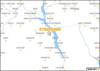 map of Nyaungwun