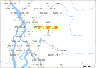 map of Nyaungwun