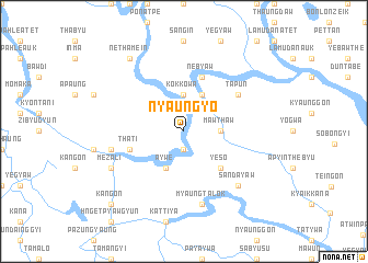 map of Nyaung-yo