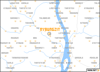 map of Nyaungzit