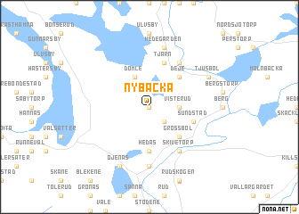 map of Nybacka