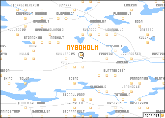 map of Nyboholm