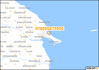 map of Nyborg Strand