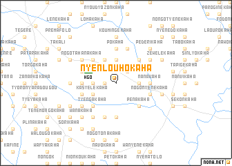 map of Nyenlouhokaha