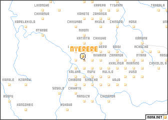 map of Nyerere