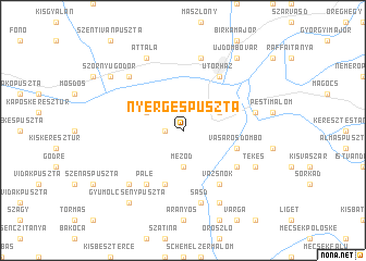 map of Nyergespuszta