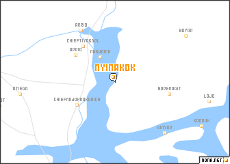 map of Nyin Akok