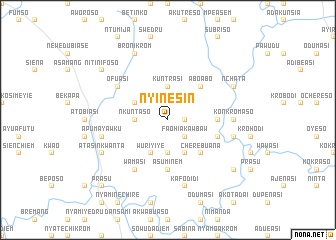 map of Nyinesin