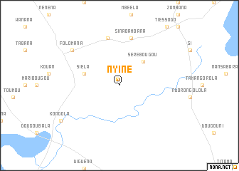 map of Nyiné