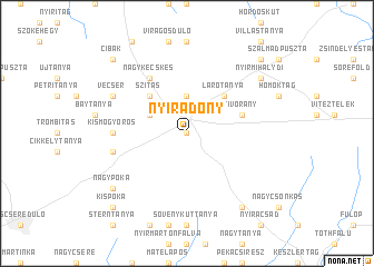 map of Nyíradony