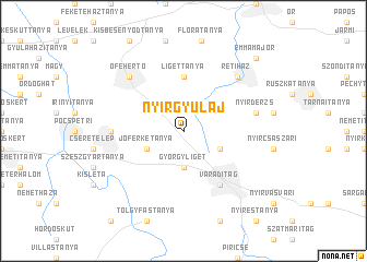 map of Nyírgyulaj