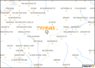 map of Nyírjes