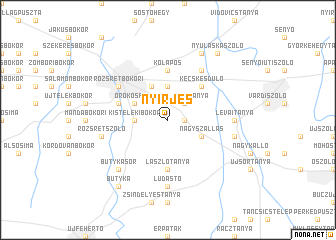 map of Nyírjes