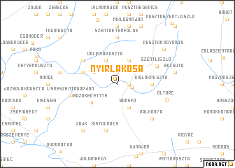 map of Nyírlakosa