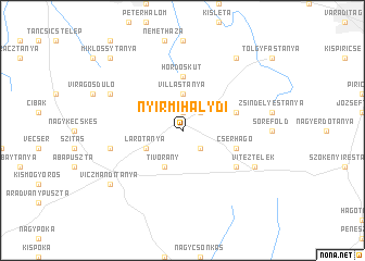 map of Nyírmihálydi
