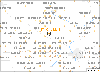 map of Nyírtelek