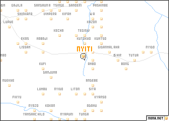 map of Nyiti