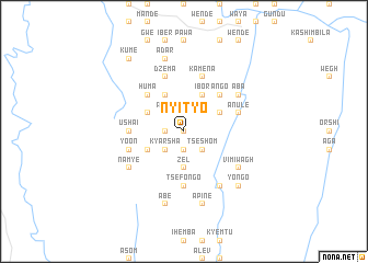 map of Nyityo