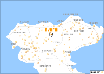 map of Nýmfai