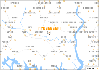 map of Nyobe Beeri