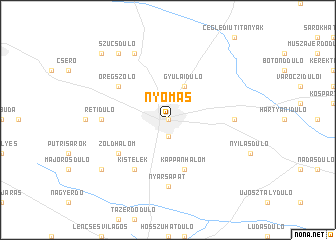 map of Nyomás