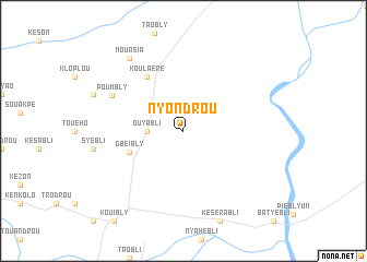 map of Nyondrou