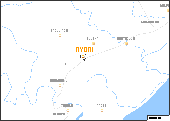map of Nyoni