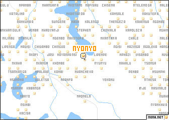 map of Nyonyo